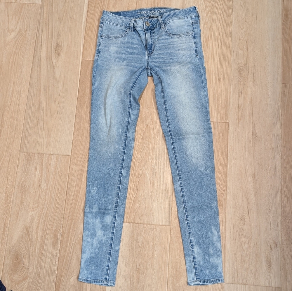 American Eagle Super Low Jegging 8 Long 8 L 8L Light Stretch Skinny Jeans